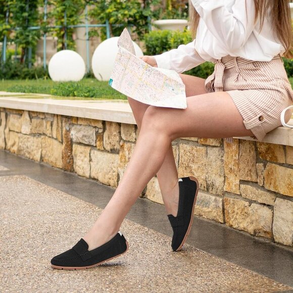 Zelaprox Women Black Mesh Slip on Comfortable Foam Foot Loafer Shoes Flat Shoes - Picture 7 of 7